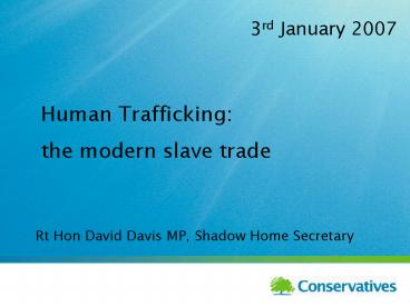 Human Trafficking: