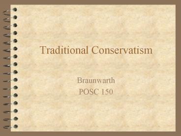 Traditional Conservatism