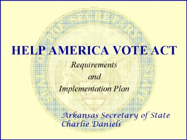 HELP AMERICA VOTE ACT