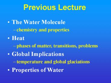 presentation on water molecules