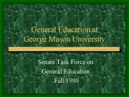 General Education at George Mason University