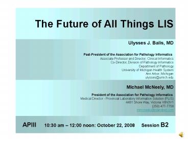 The Future of All Things LIS