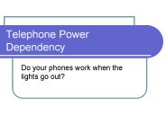Telephone Power Dependency