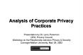 Analysis of Corporate Privacy Practices PowerPoint PPT Presentation