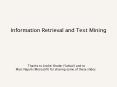 Information Retrieval and Text Mining PowerPoint PPT Presentation