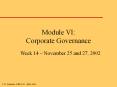 Module VI: Corporate Governance PowerPoint PPT Presentation