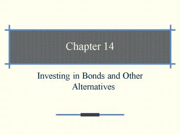 Investing in Bonds and Other Alternatives