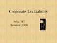 Corporate Tax Liability PowerPoint PPT Presentation