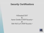 Security Certifications