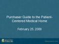 Purchaser Guide to the PatientCentered Medical Home PowerPoint PPT Presentation