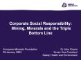 Corporate Social Responsibility: Mining, Minerals and the Triple Bottom Line PowerPoint PPT Presentation