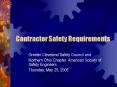 Contractor Safety Requirements PowerPoint PPT Presentation