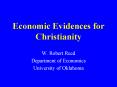 Economic Evidences for Christianity PowerPoint PPT Presentation