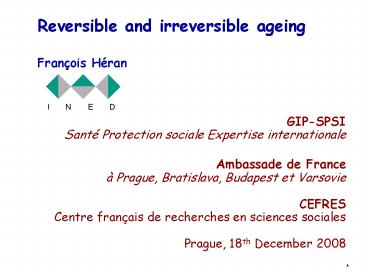 Reversible and irreversible ageing Franois Hran