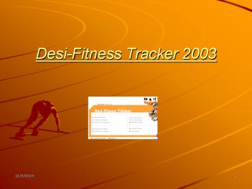 DesiFitness Tracker 2003
