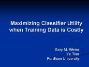Maximizing Classifier Utility when Training Data is Costly