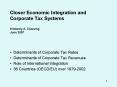 Closer Economic Integration and Corporate Tax Systems Kimberly A. Clausing June 2007 PowerPoint PPT Presentation