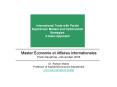 Master conomie et Affaires Internationales PowerPoint PPT Presentation