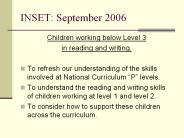 INSET: September 2006