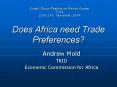 Does Africa need Trade Preferences PowerPoint PPT Presentation