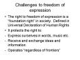 Challenges to freedom of expression PowerPoint PPT Presentation