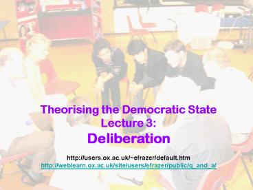 Theorising the Democratic State