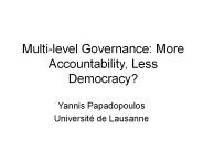 Multi-level Governance: More Accountability, Less Democracy?