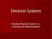 Electoral Systems