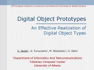 Digital Object Prototypes