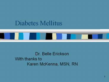 Diabetes Mellitus