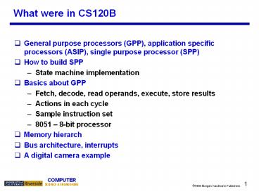What were in CS120B