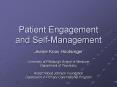 Patient Engagement and SelfManagement PowerPoint PPT Presentation
