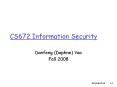 CS672 Information Security PowerPoint PPT Presentation