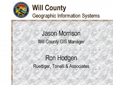 Will County Geographic Information Systems