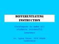 DIFFERENTIATING INSTRUCTION PowerPoint PPT Presentation