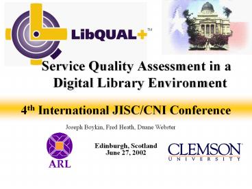 4th International JISCCNI Conference