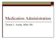 Medication Administration PowerPoint PPT Presentation
