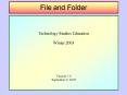 File and Folder PowerPoint PPT Presentation
