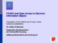 FIGARO and Open Access to Electronic Information Objects PowerPoint PPT Presentation