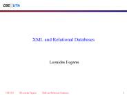 XML and Relational Databases