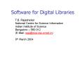 Software for Digital Libraries PowerPoint PPT Presentation