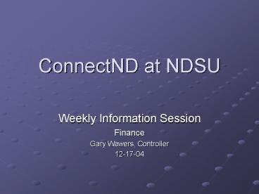 ConnectND at NDSU