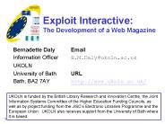 Exploit Interactive: The Development of a Web Magazine