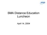 SMA Distance Education Luncheon