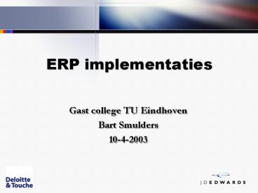 ERP implementaties