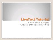 LiveText Tutorial