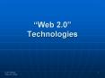 Web 2.0 Technologies PowerPoint PPT Presentation