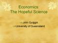 Economics: The Hopeful Science PowerPoint PPT Presentation