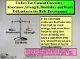 TecEco TecCement Concretes Abatement, Strength, Durability and Waste Utilization in the Built Enviro PowerPoint PPT Presentation