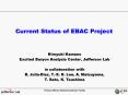 Current Status of EBAC Project PowerPoint PPT Presentation